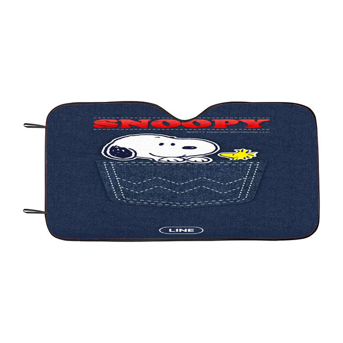 Snoopy Pocket Friend Car Auto Sun Shade Windshield Cover