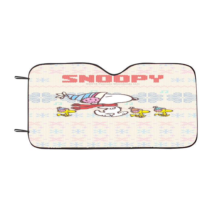 Snoopy'S Winter Clothes Car Auto Sun Shade Windshield Cover