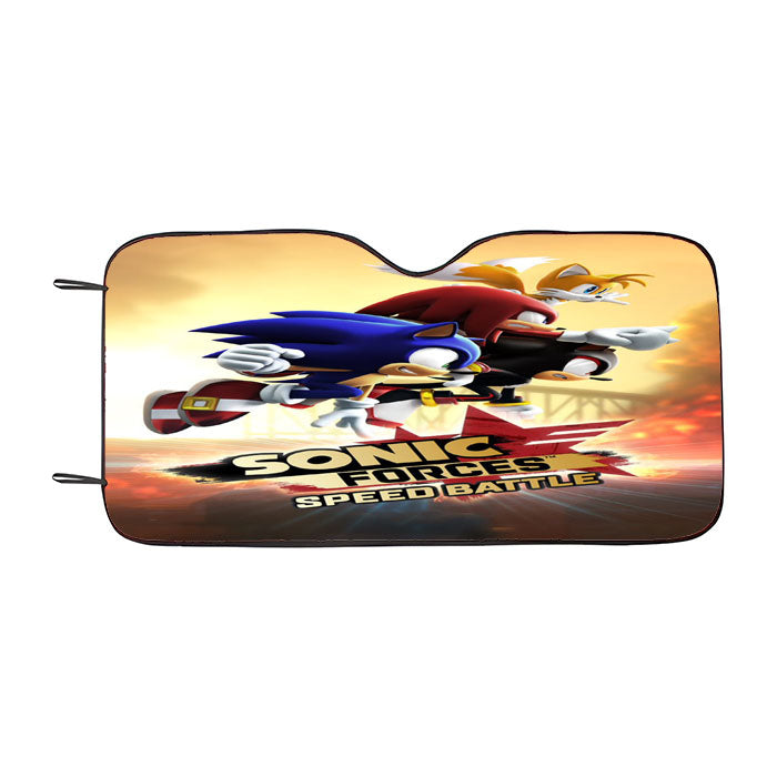 Sonic Forces Speed Battle Car Auto Sun Shade Windshield Cover