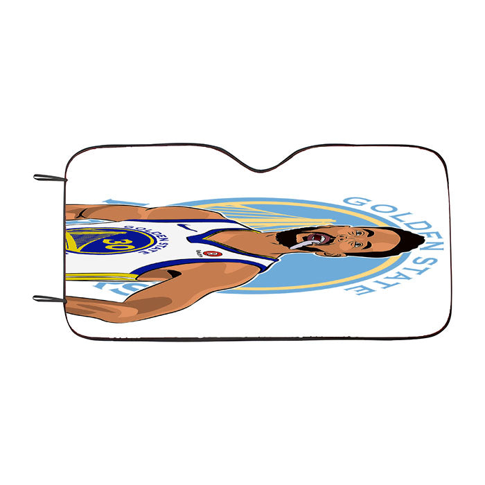 Stephen Curry Warriors Illustration Car Auto Sun Shade Windshield Cover
