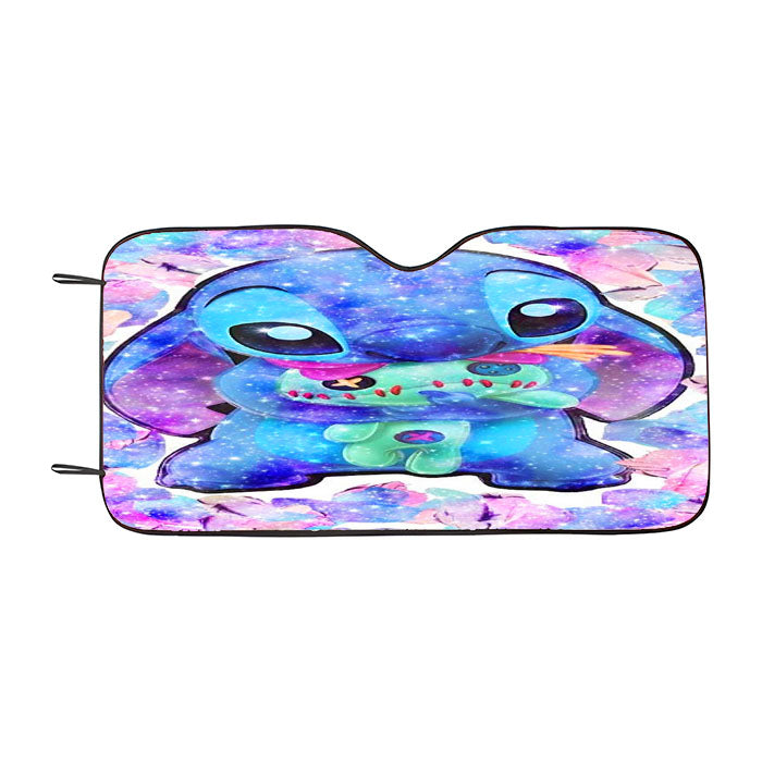 Stitch Hug Scrump Glitter Car Auto Sun Shade Windshield Cover
