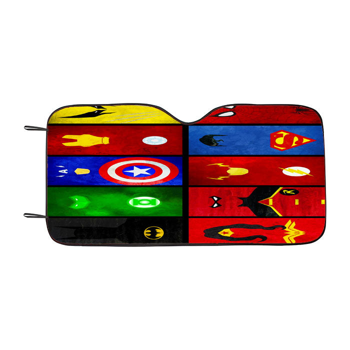 Superheroes Marvel And Dc Car Auto Sun Shade Windshield Cover