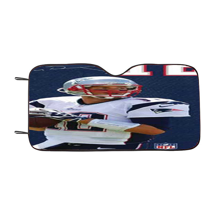 Tom Brady Jersey Bkg Autograph Car Auto Sun Shade Windshield Cover