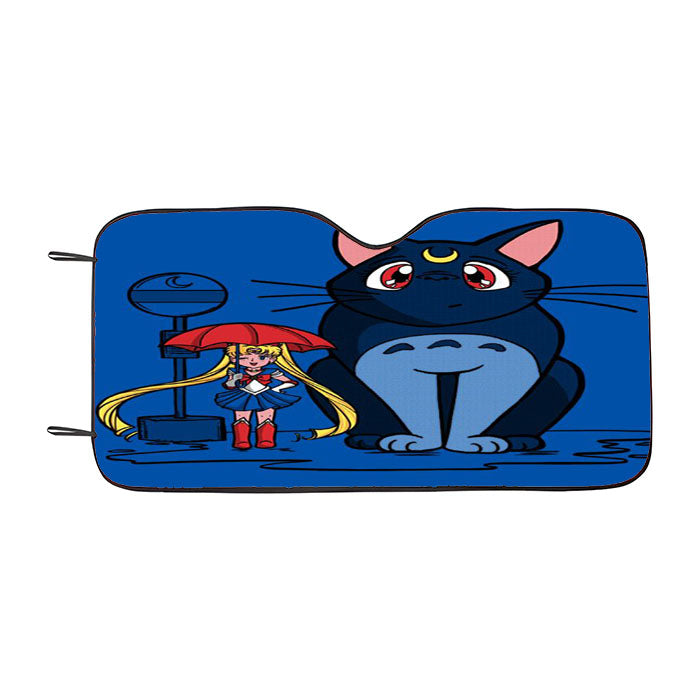 Totoro Bus Stop Sailor Moon Car Auto Sun Shade Windshield Cover