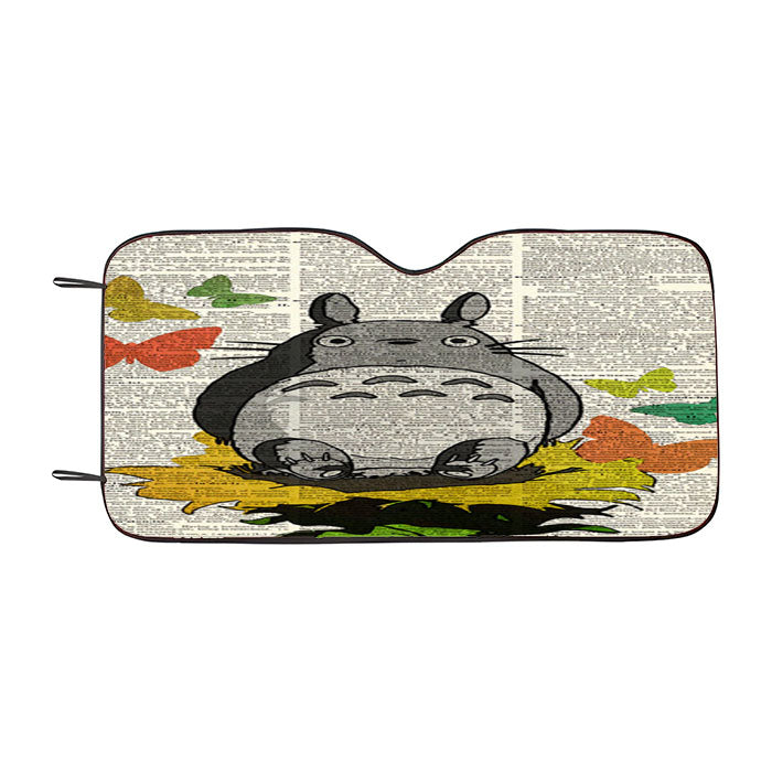 Totoro In The Garden Collage Studio Ghibli Car Auto Sun Shade Windshield Cover