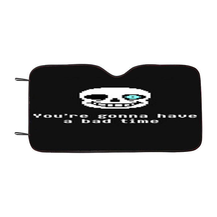 Undertale Sans Bad Time Quotes Car Auto Sun Shade Windshield Cover