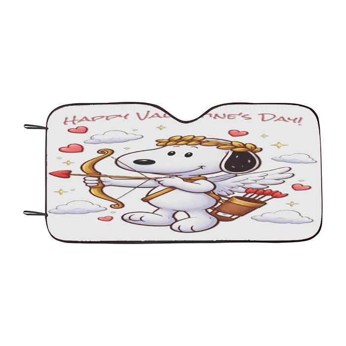 Valentine Cupid Snoopy Car Auto Sun Shade Windshield Cover