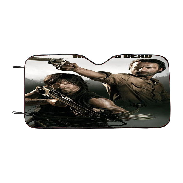 Walking Dead Rick And Dary Car Auto Sun Shade Windshield Cover