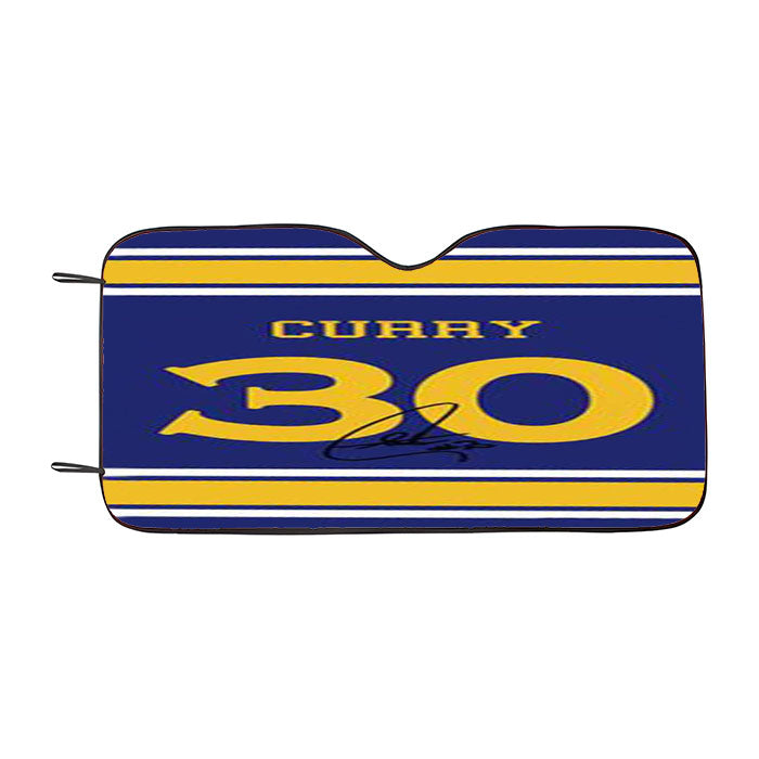 Warriors Stephen Curry Jersey Car Auto Sun Shade Windshield Cover