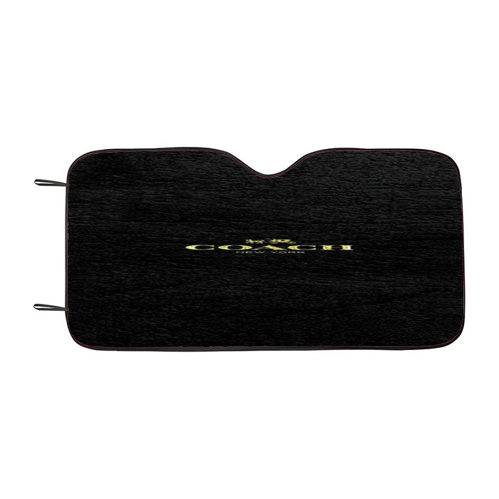 Coach New York Black Leather Car Auto Sun Shade Windshield Cover