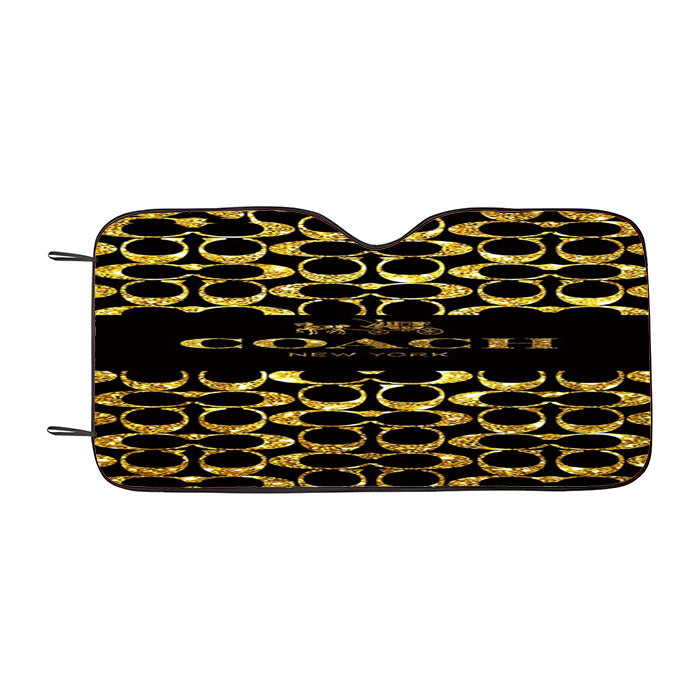 Coach New York Golden Car Auto Sun Shade Windshield Cover