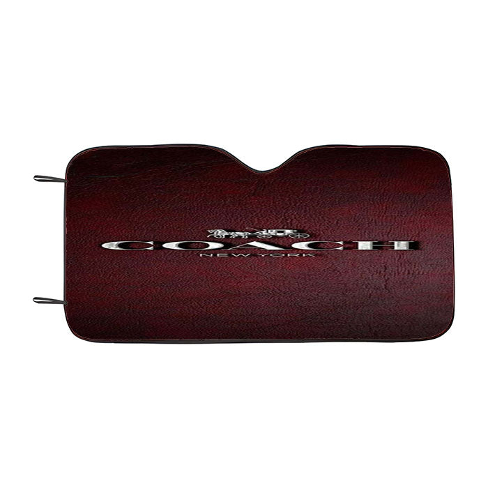 Coach New York Logo Leather Car Auto Sun Shade Windshield Cover