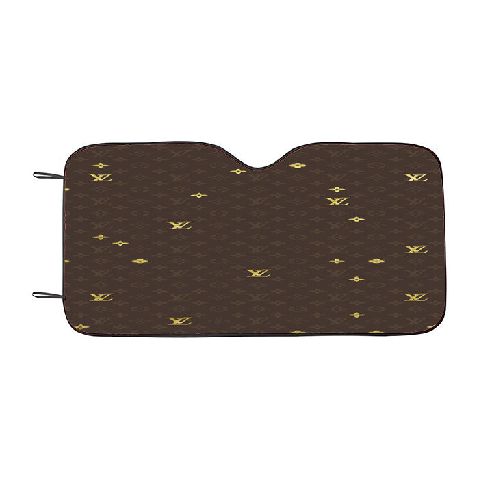 Louis Vuitton Gold Car Auto Sun Shade Windshield Cover