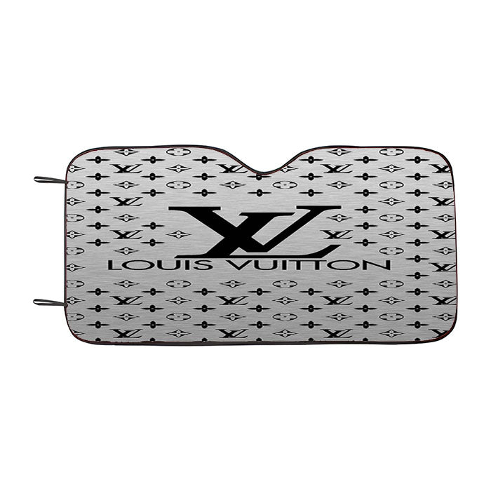 Louis Vuitton Logo Silver Car Auto Sun Shade Windshield Cover