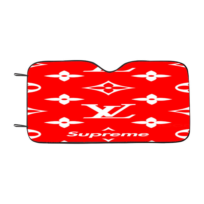 Louis Vuitton X Supreme Car Auto Sun Shade Windshield Cover
