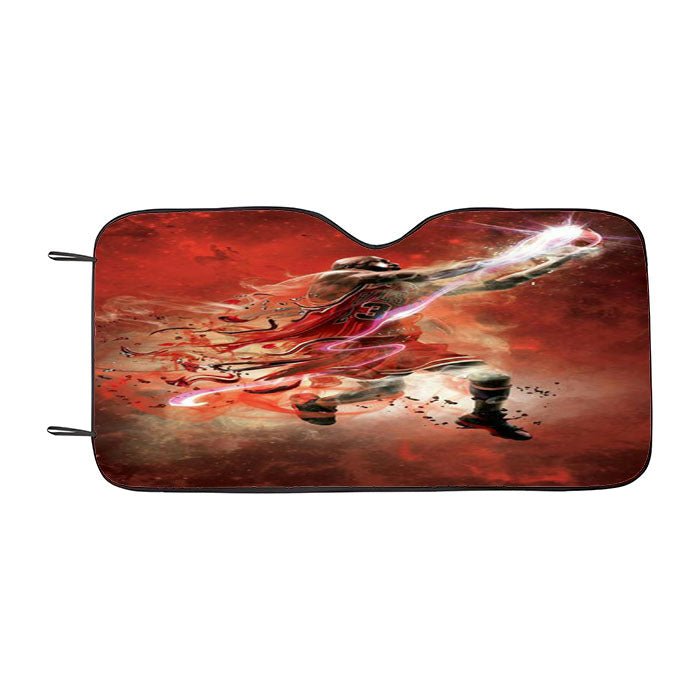 Michael Jordan Slam Dunk Car Auto Sun Shade Windshield Cover