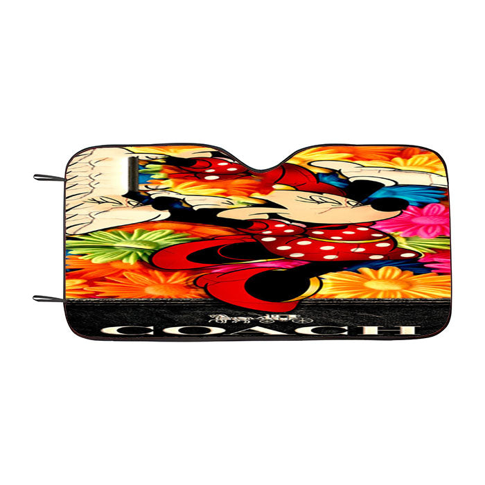Minnie Mouse Coach Car Auto Sun Shade Windshield Cover