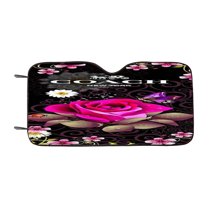 Rose Coach New York Car Auto Sun Shade Windshield Cover