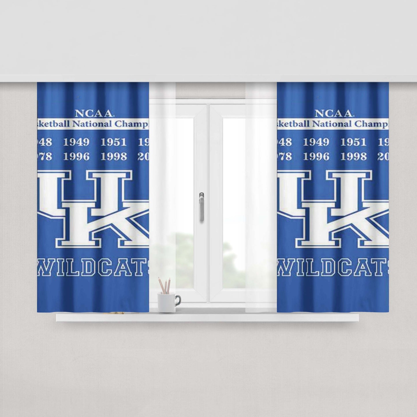 Kentucky Basketball Roster Peach Skin Window Curtains