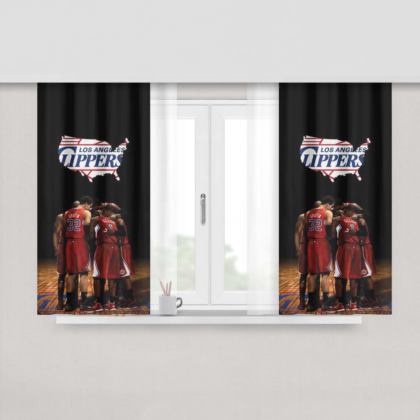 La Clippers Spotlight Plain Peach Skin Window Curtains