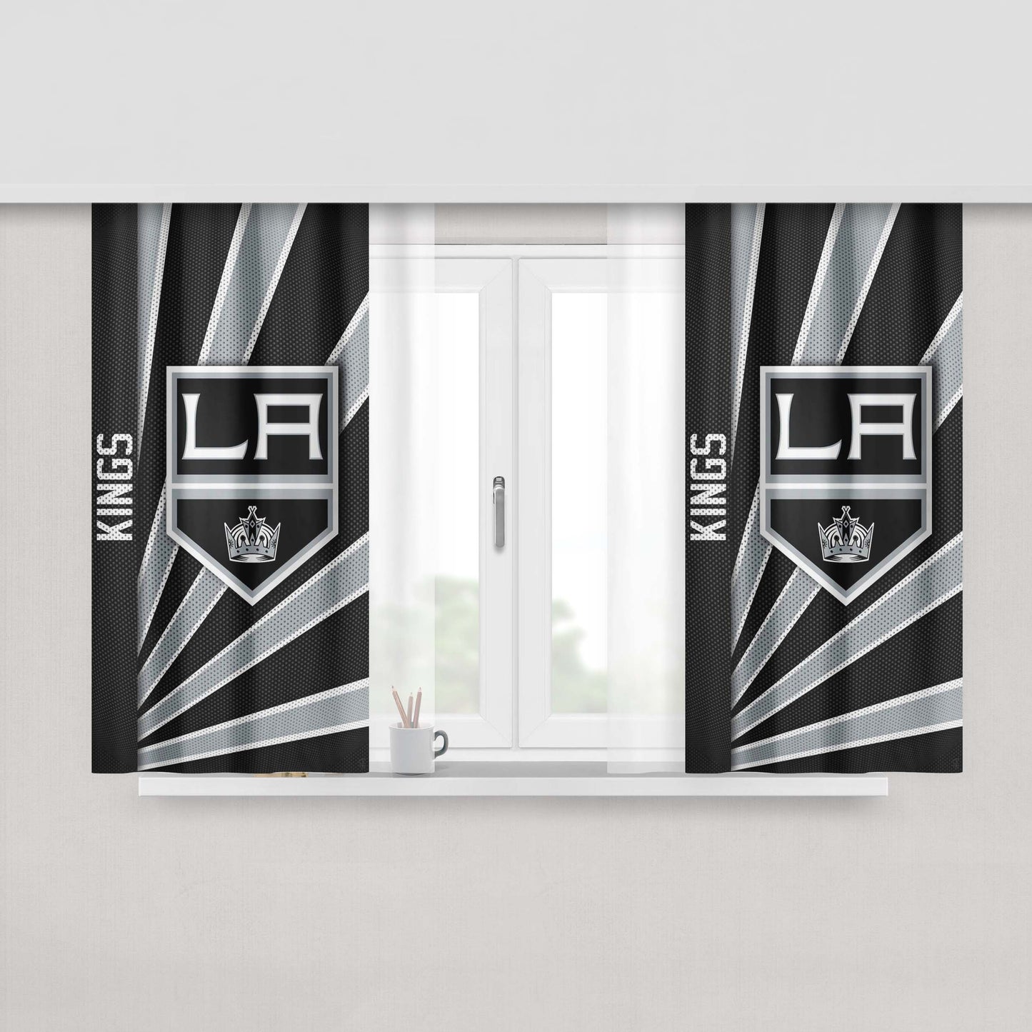 La Kings Los Angeles Peach Skin Window Curtains
