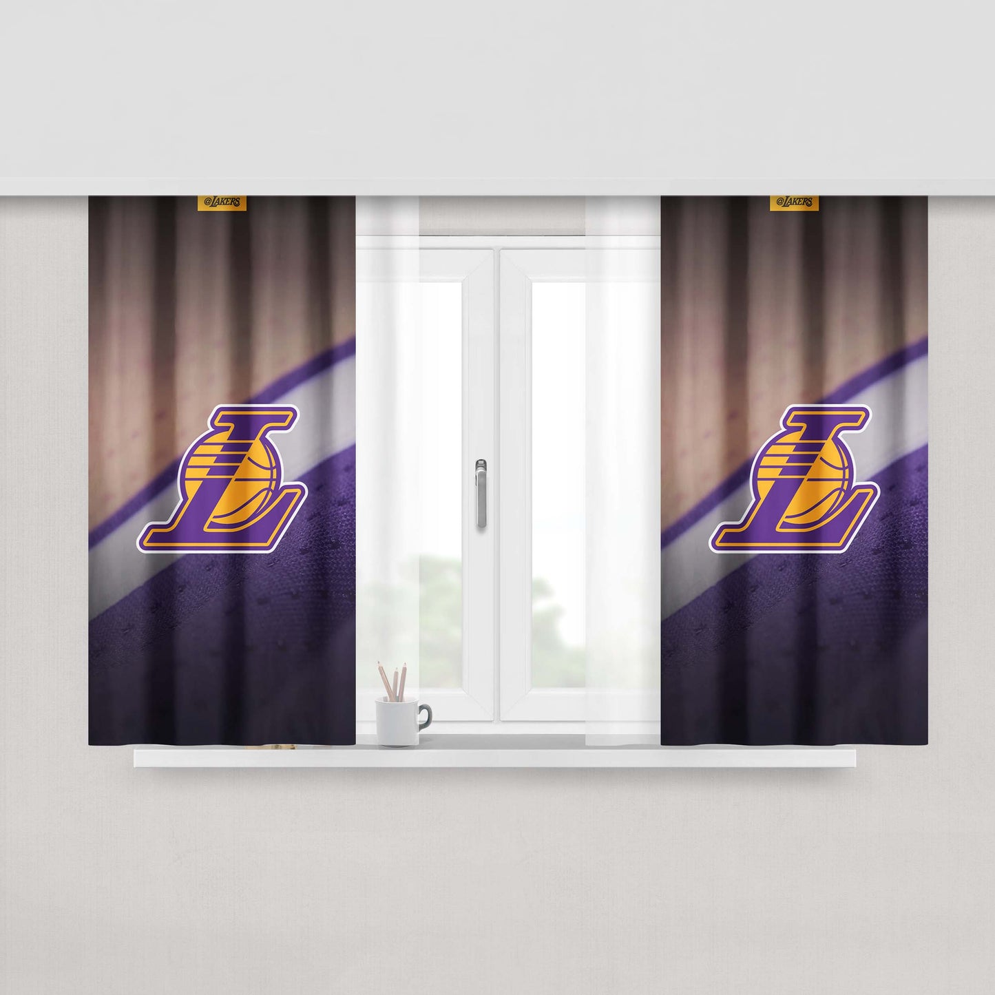 Lakers Dept Of Field Peach Skin Window Curtains