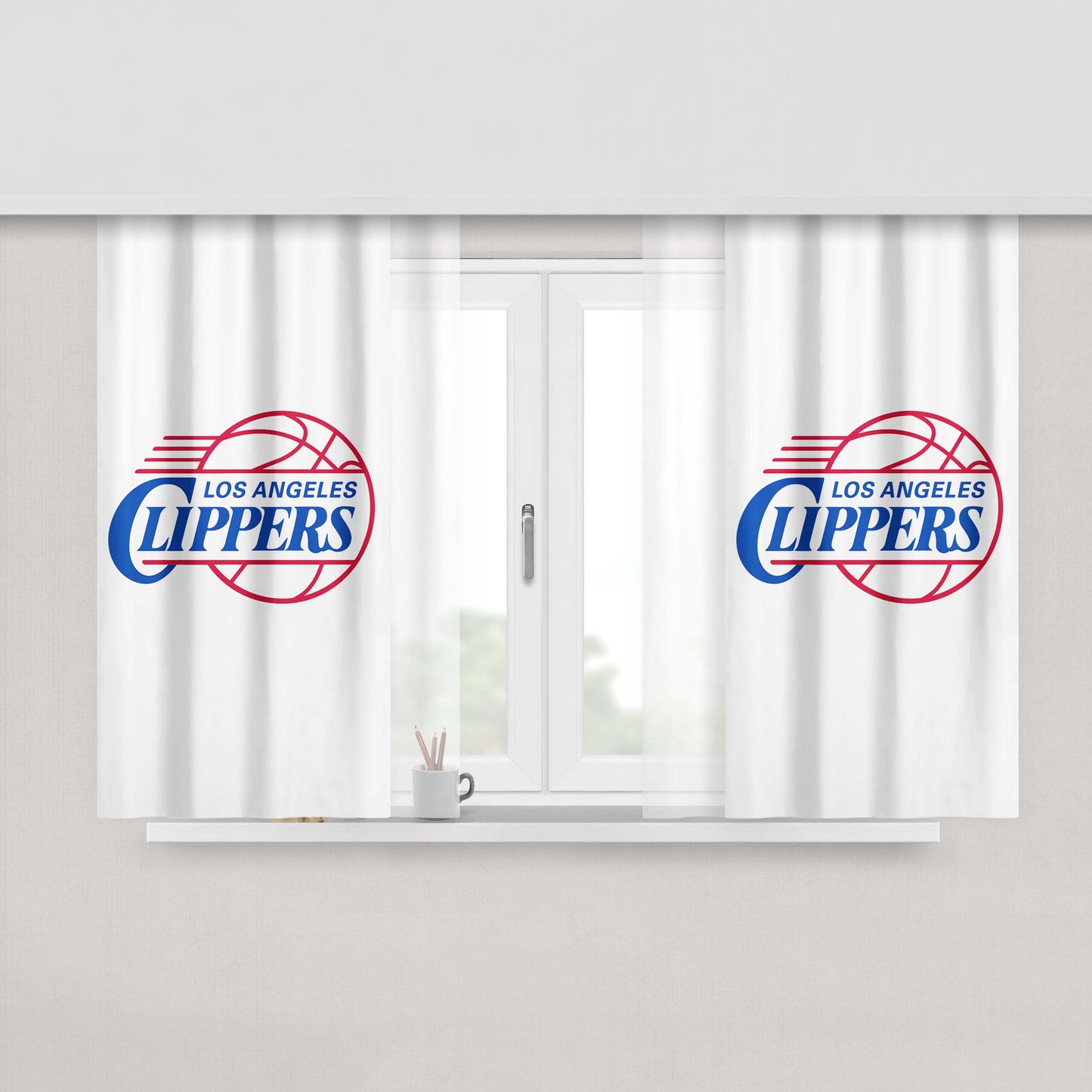 Los Angeles Clippers Peach Skin Window Curtains