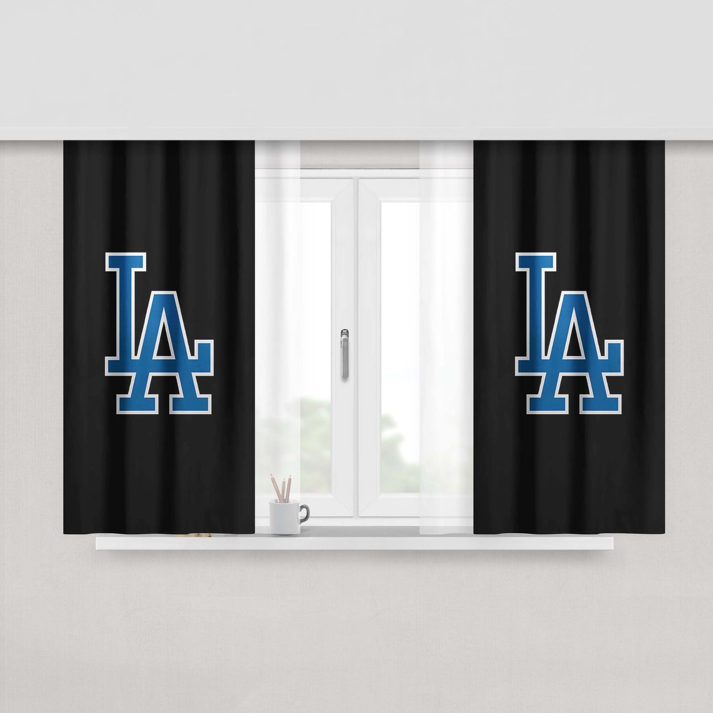 Los Angeles La On Peach Skin Window Curtains
