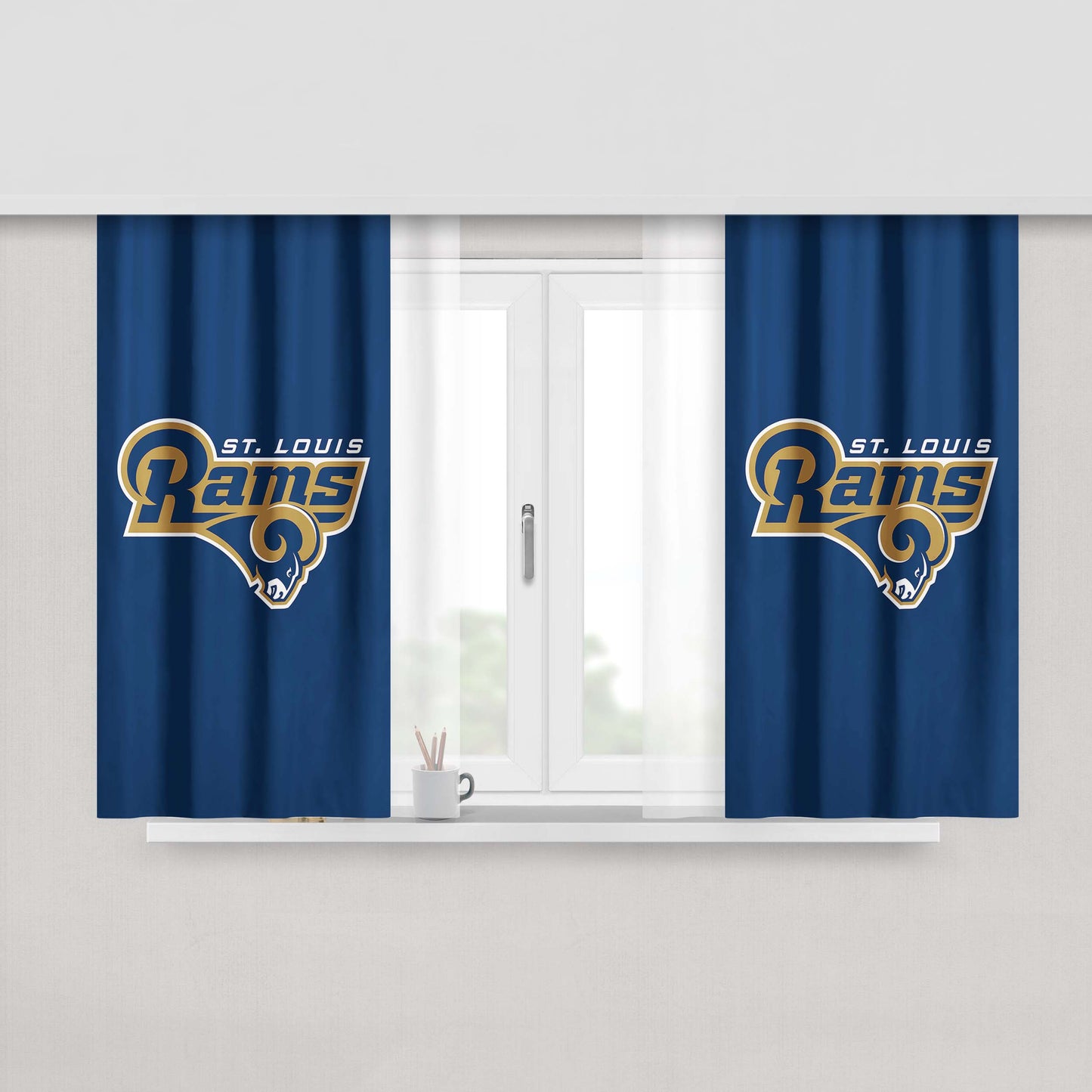 Los Angeles Rams Peach Skin Window Curtains