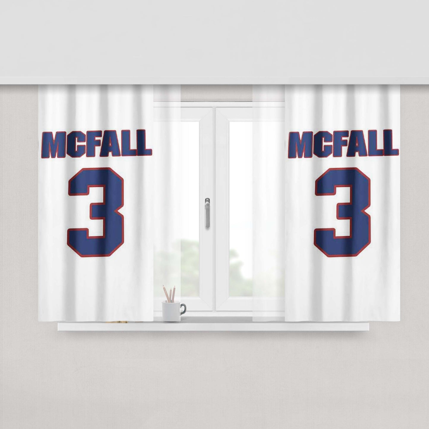 Mcfall National Hockey Peach Skin Window Curtains
