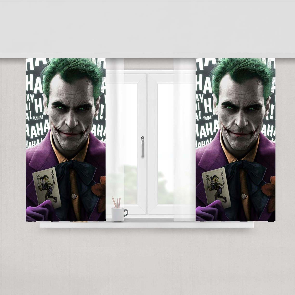 New Joker The Movie Peach Skin Window Curtains
