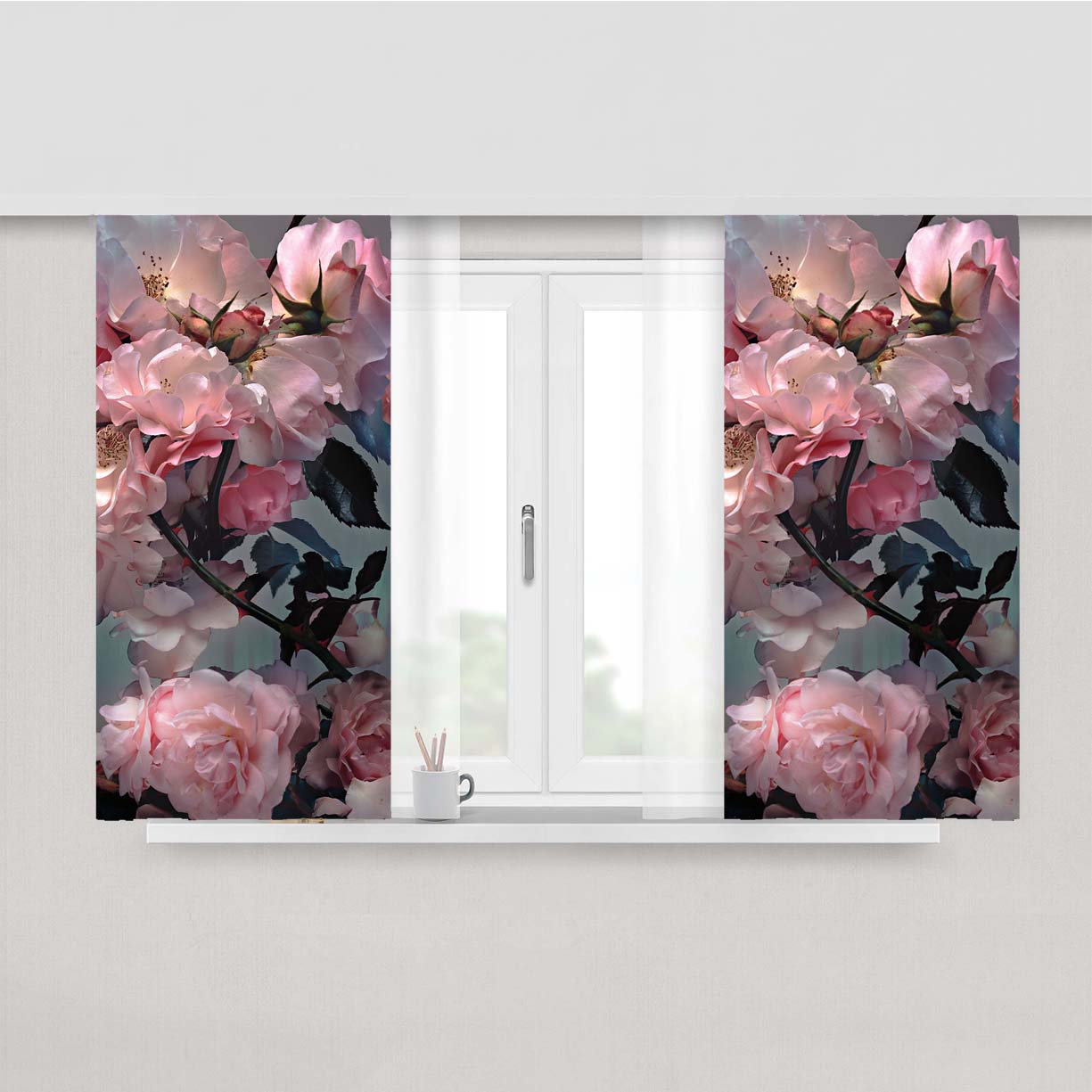 Nick Knight Photography Flowers Peach Skin Window Curtains