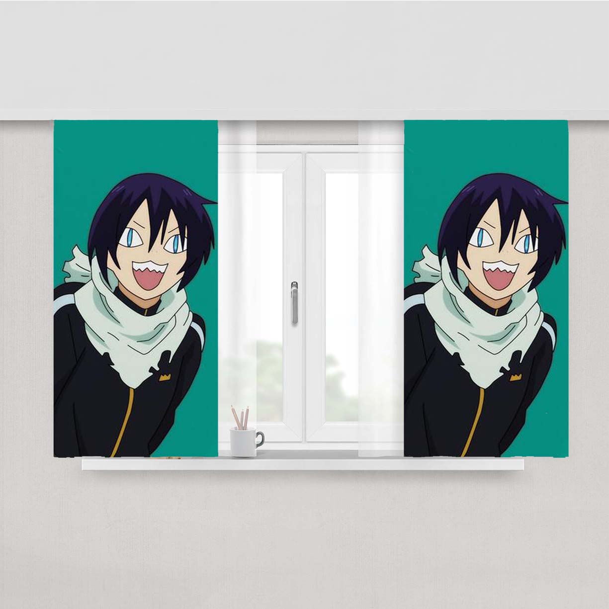 Noragami Yato Peach Skin Window Curtains