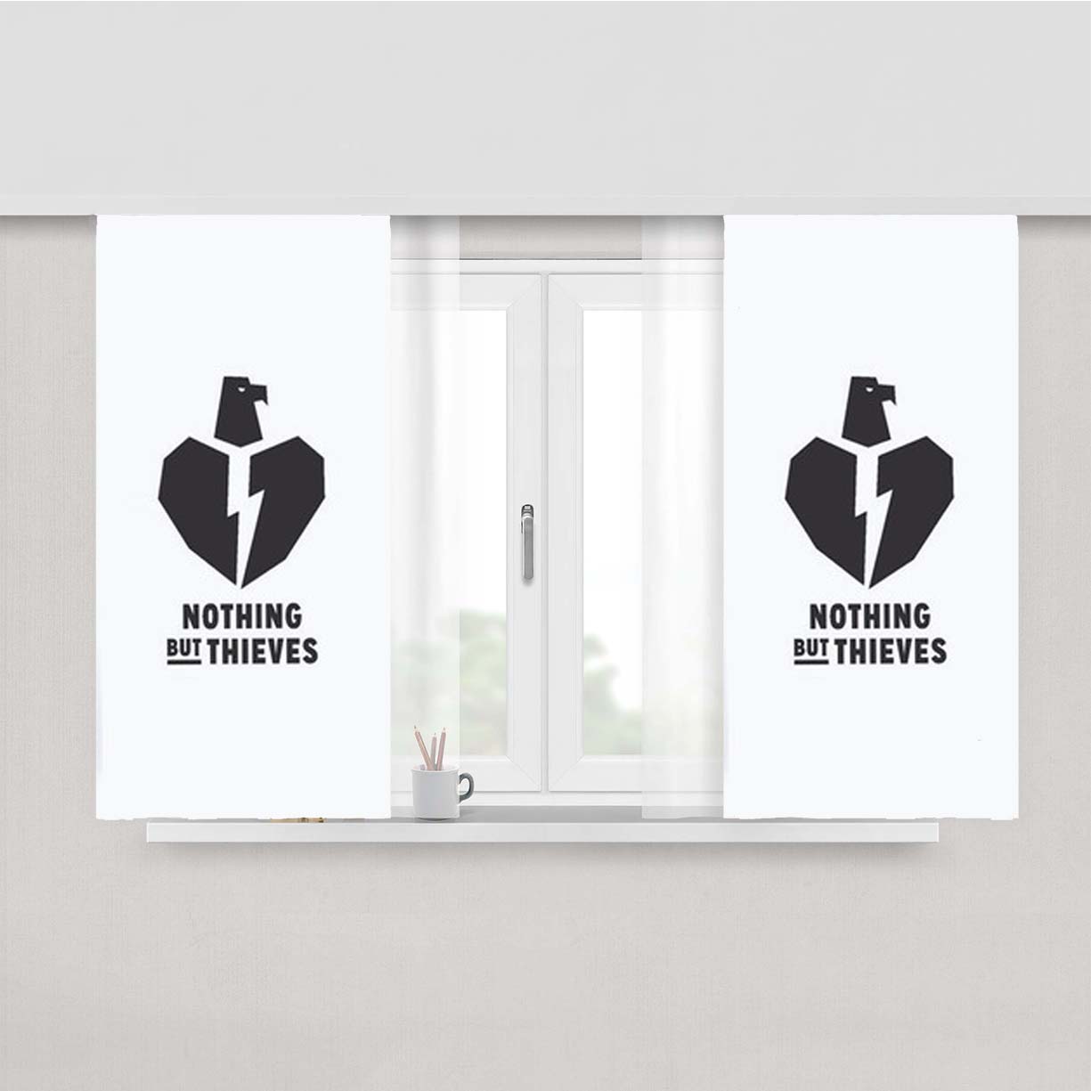 Nothing But Thieves Peach Skin Window Curtains