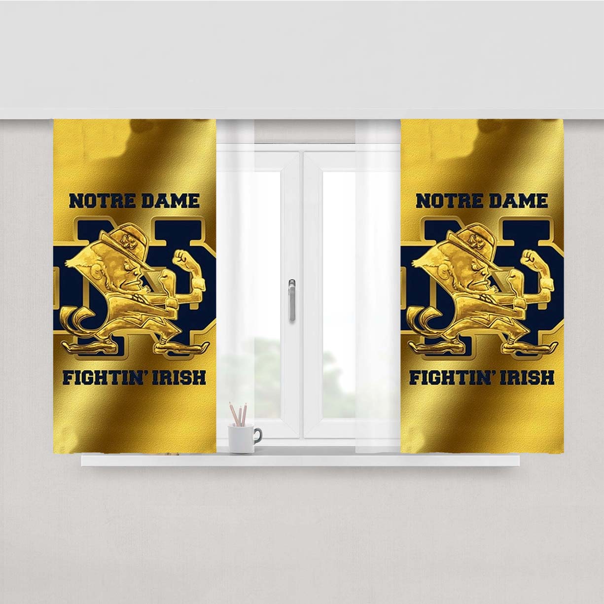 Notre Dame Gold 1 Peach Skin Window Curtains