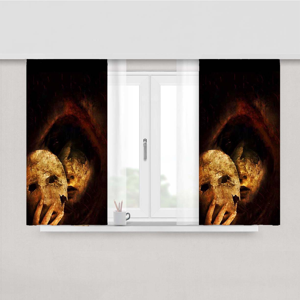 Opeth Digital P Peach Skin Window Curtains