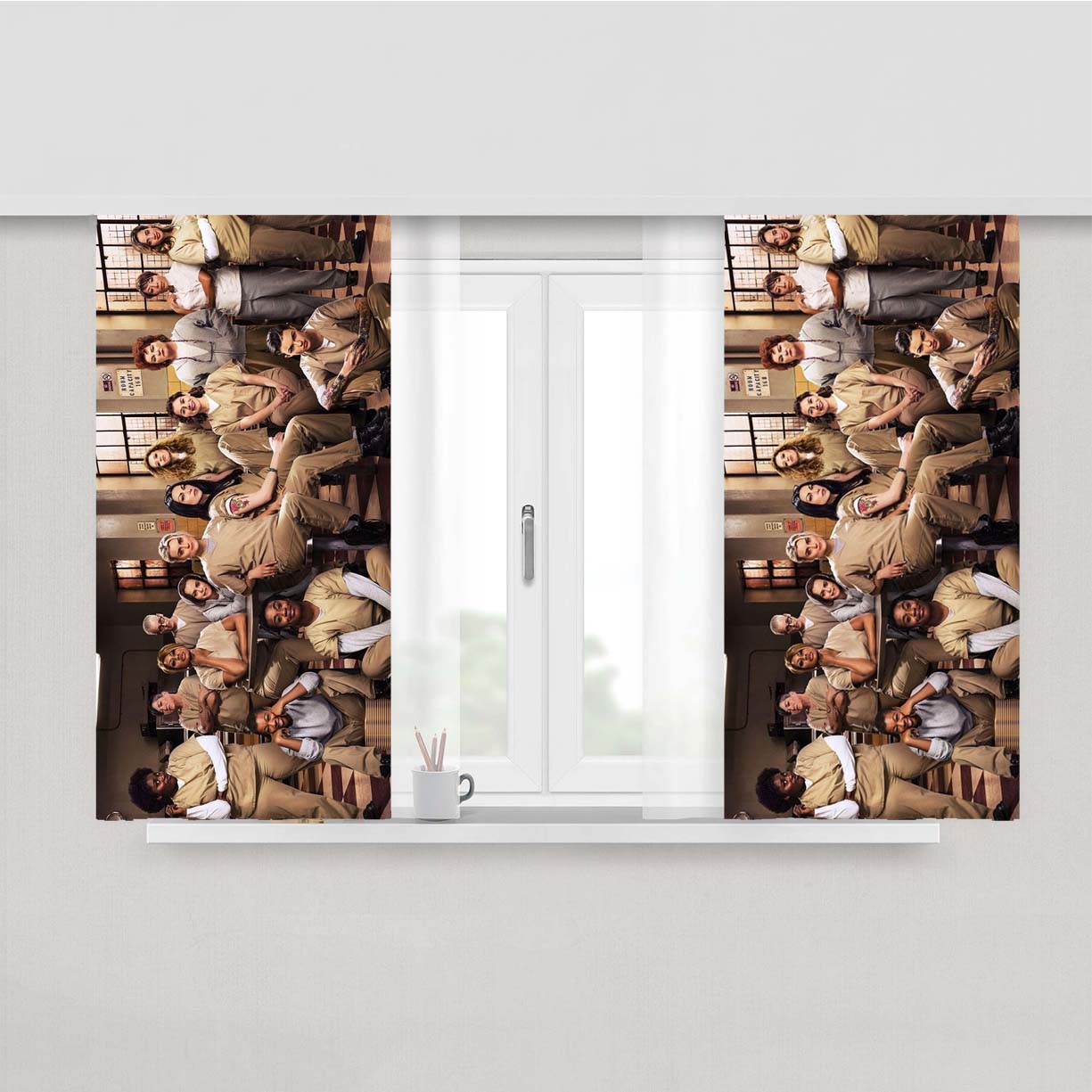 Orange Is The New Black Prison Peach Skin Window Curtains