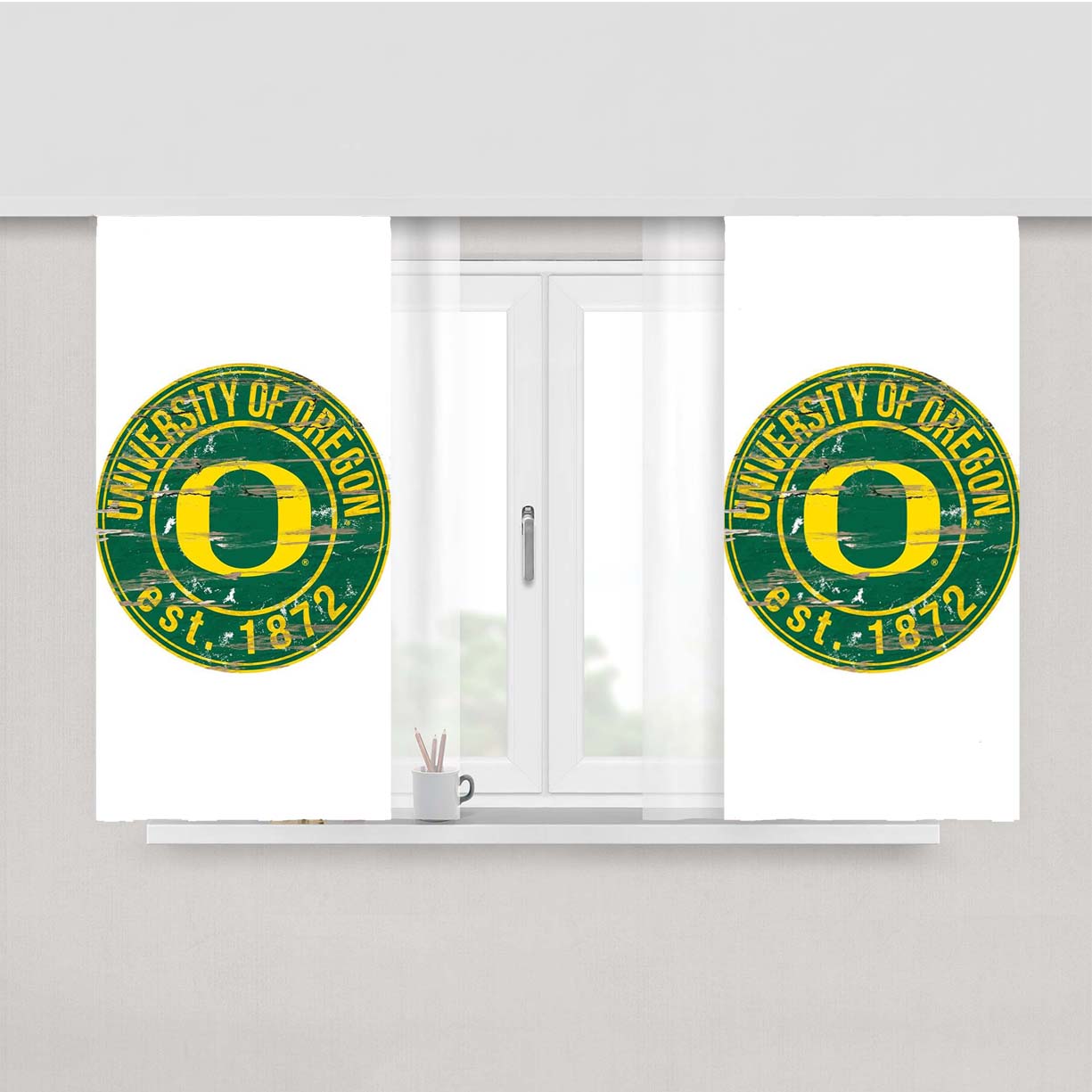 Oregon University Logo S Peach Skin Window Curtains