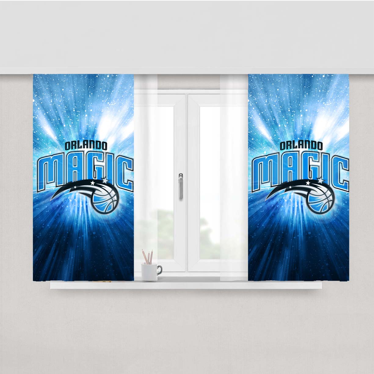 Orlando Magic Peach Skin Window Curtains