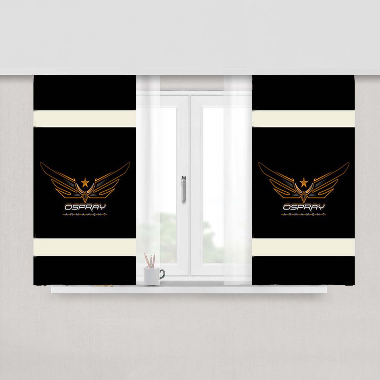 Ospray Armament Peach Skin Window Curtains
