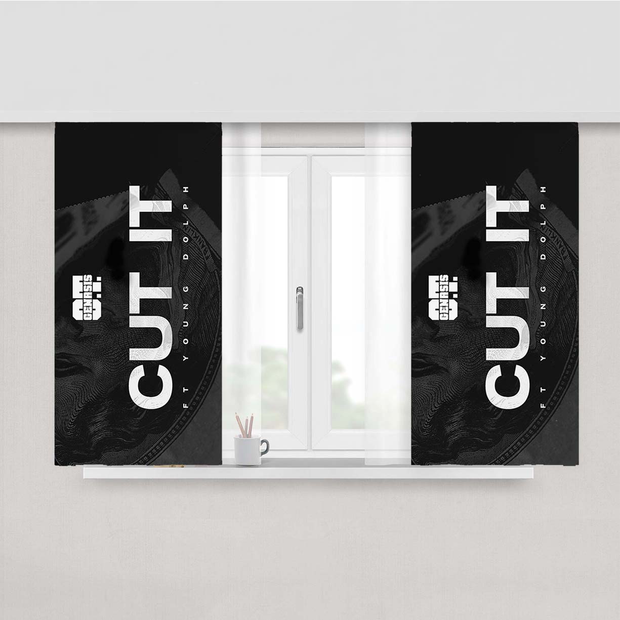 Ot Genasis Cut It Peach Skin Window Curtains