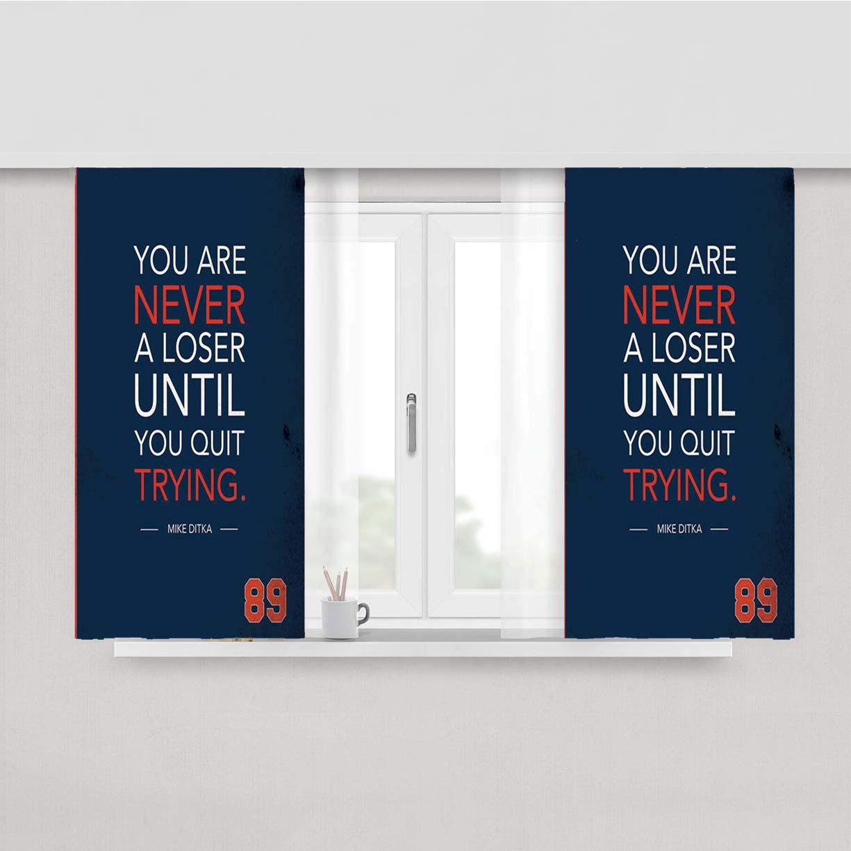 Ou Are Never A Losser Peach Skin Window Curtains