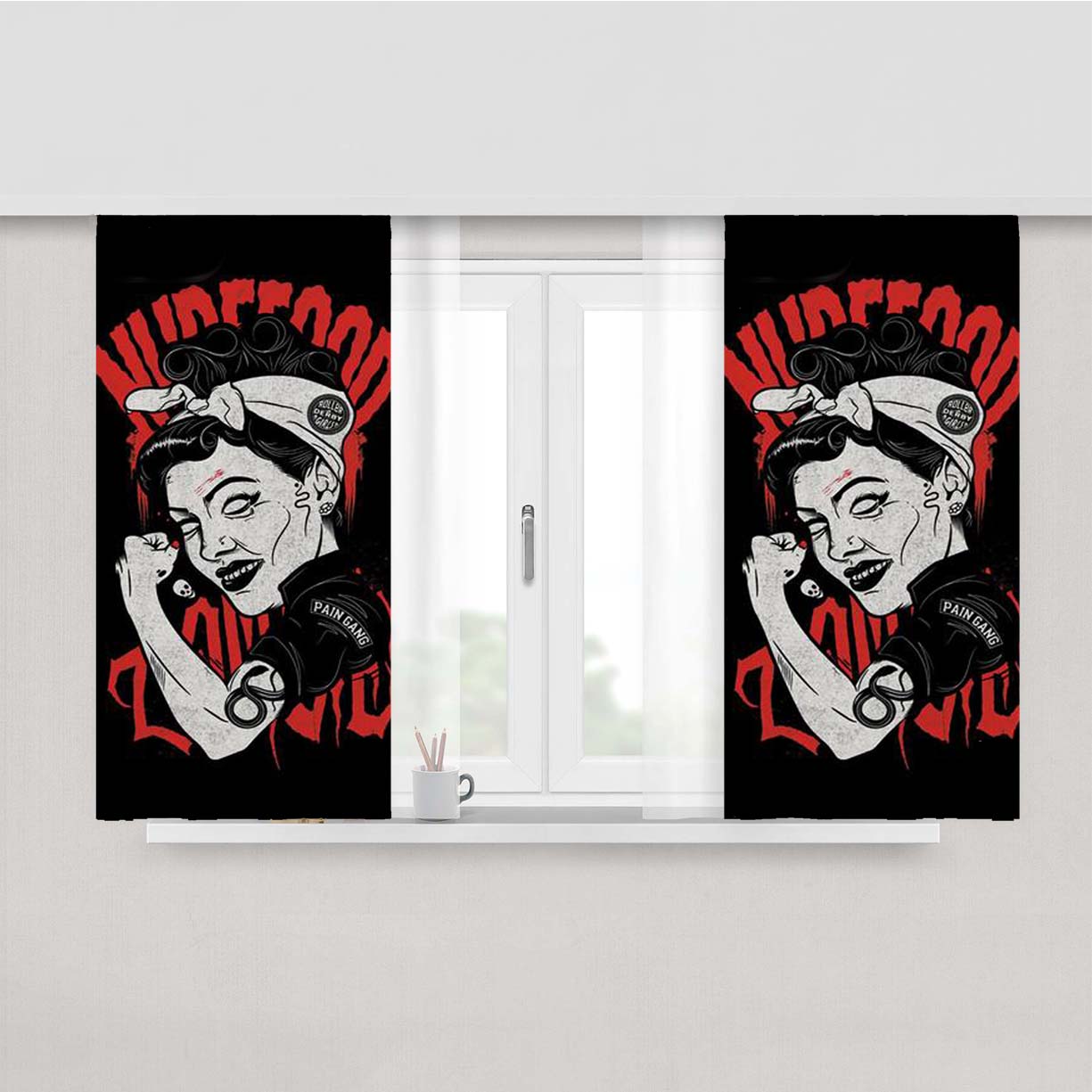 Pain Gang Peach Skin Window Curtains