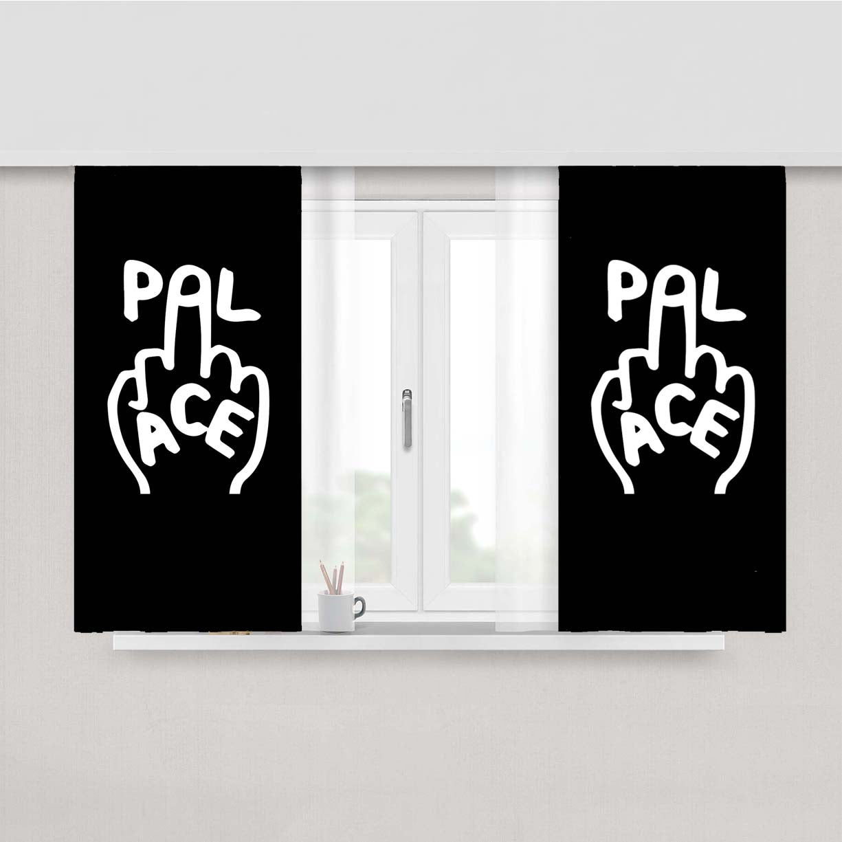 Palace Finge Peach Skin Window Curtains