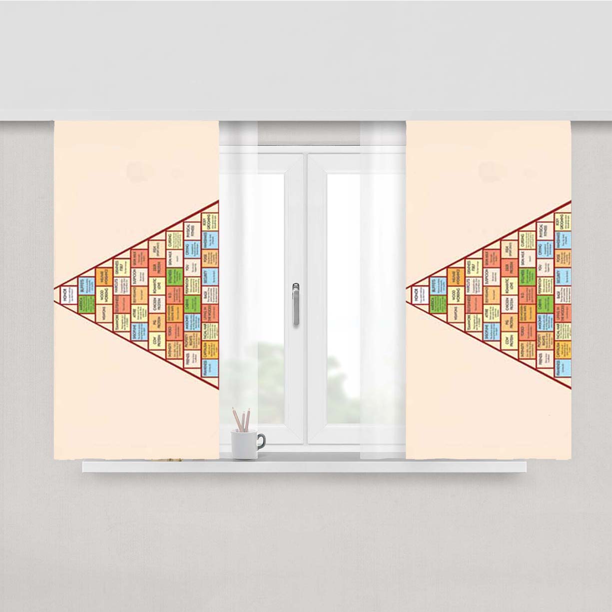 Parks And Rec Swansons Pyramid To Greatness Peach Skin Window Curtains