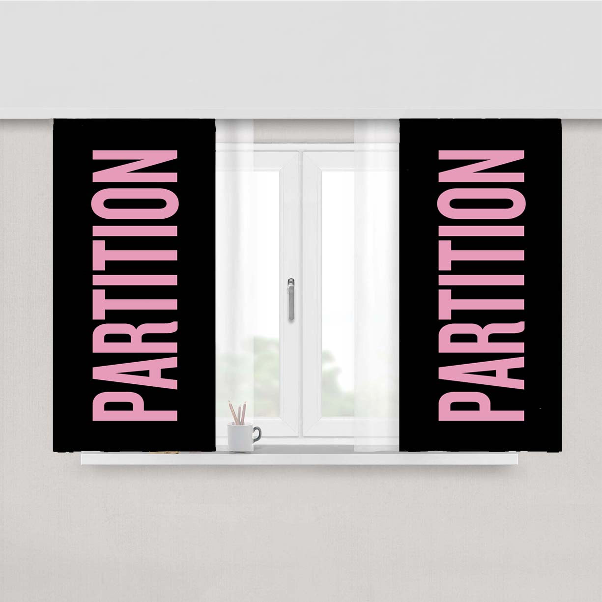 Partition Peach Skin Window Curtains