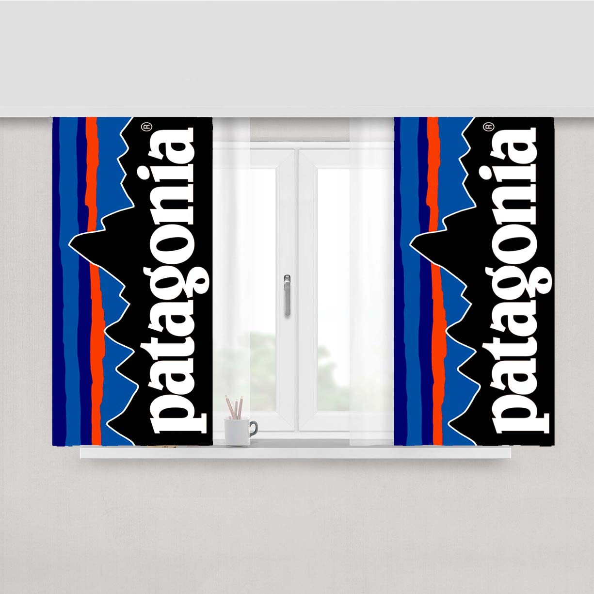 Patagonia Label Peach Skin Window Curtains