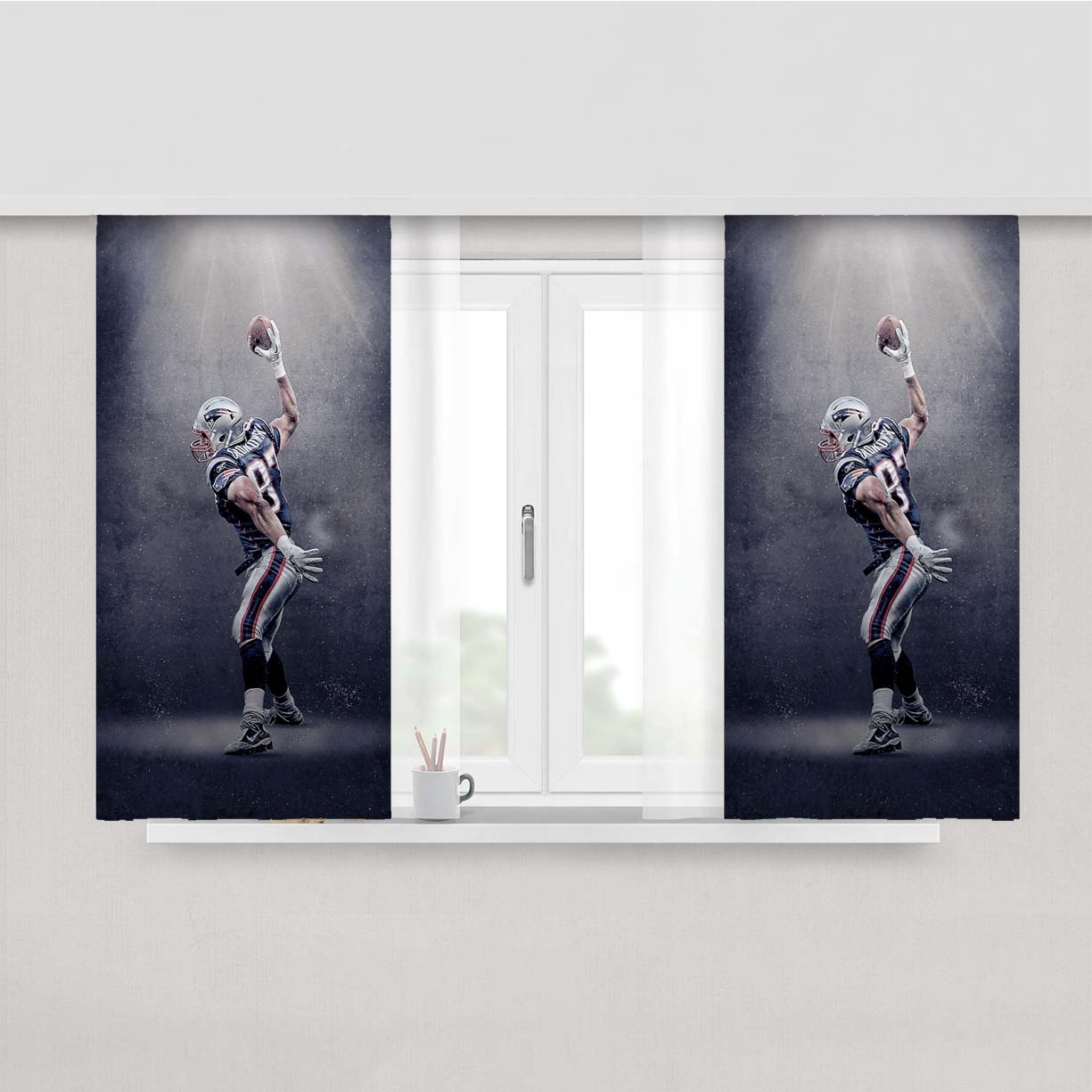 Patriots Super Bowl Wallpaper Li Wallpaper Touchdown Peach Skin Window Curtains