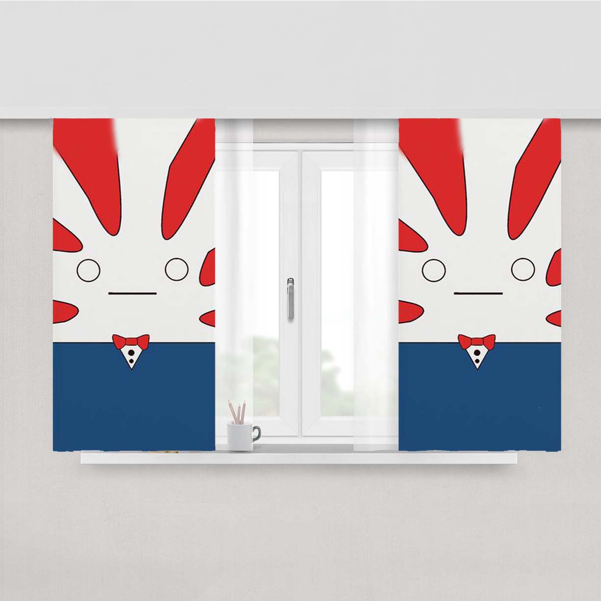 Peppermint B Peach Skin Window Curtains