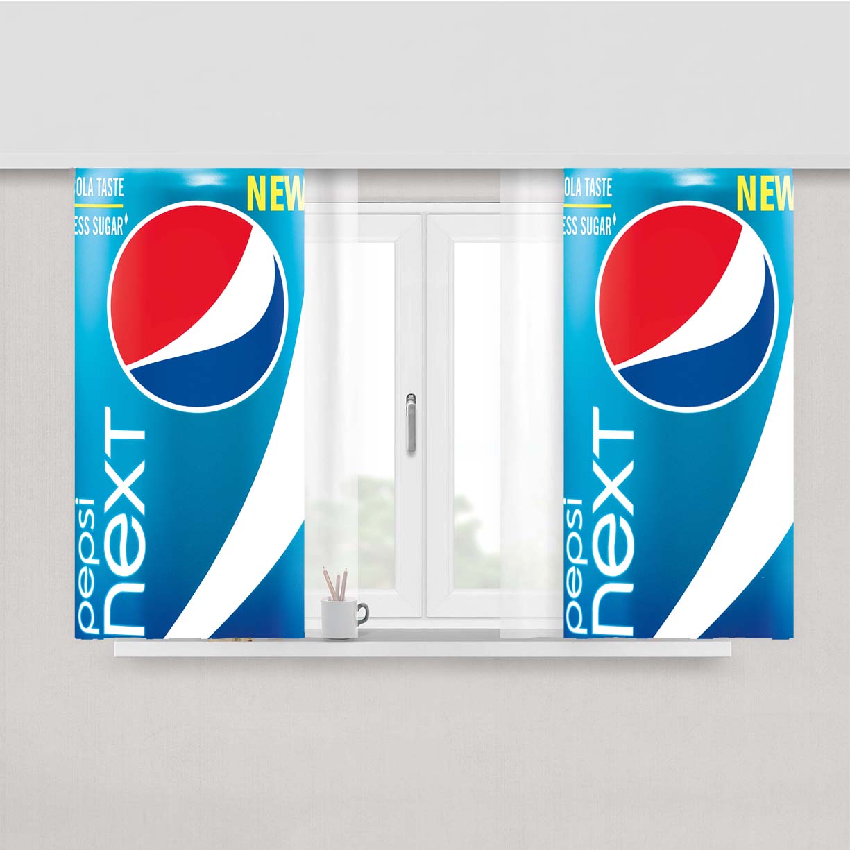 Pepsi Co Peach Skin Window Curtains